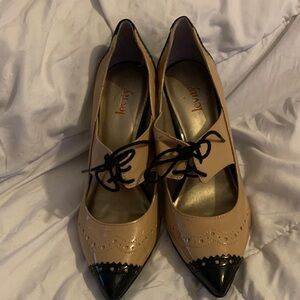 Levity Tan and Black Vintage Heels Size 7
